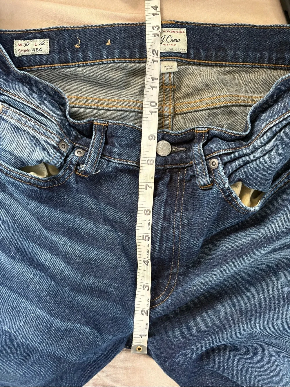 J.Crew Style 484 Slim Straight Dark Wash Stretch Jeans Men’s Size 30x32
